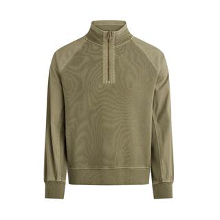 *CLIFTON Quarter zip true in the color olive. Cannot be combined with other discounts or promotions. (RRP €295 | Outlet price €196)
