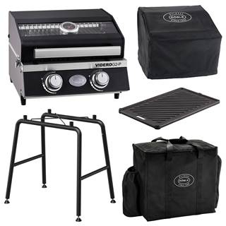 BBQ-Portable VIDERO G2-P 50mbar incl. grill plate, underframe, carry bag, cover | RRP € 568,80
Free Shipping within EU countries. Call us or drop us an e-mail for further information.
