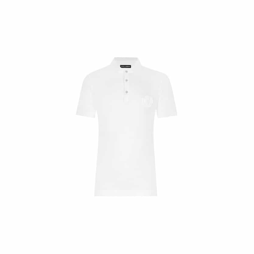 Cotton polo-shirt with DG logo embroidery