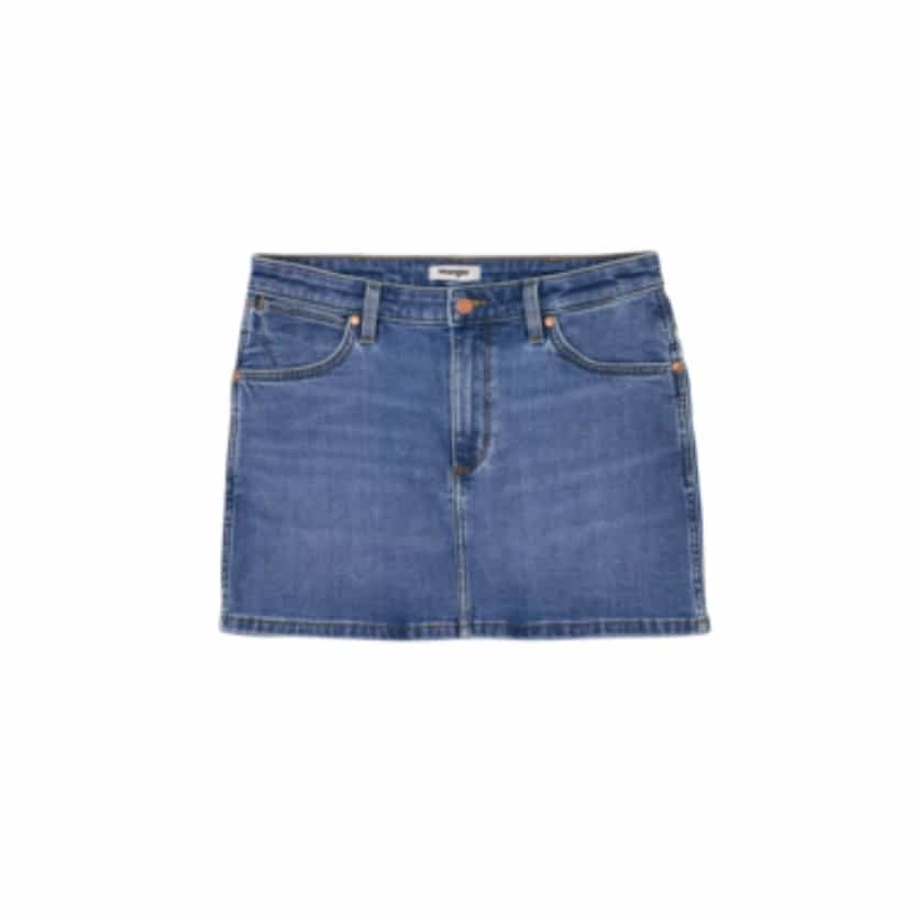 Image of a mini jean skirt