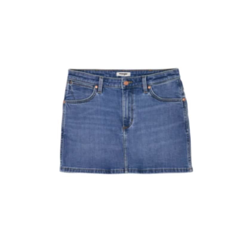 Image of a mini jean skirt