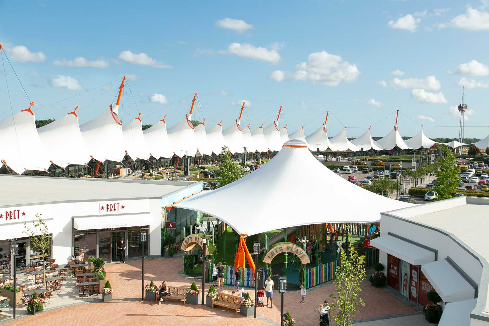 Birdseye view food piazza