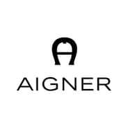 Aigner logo in black and white