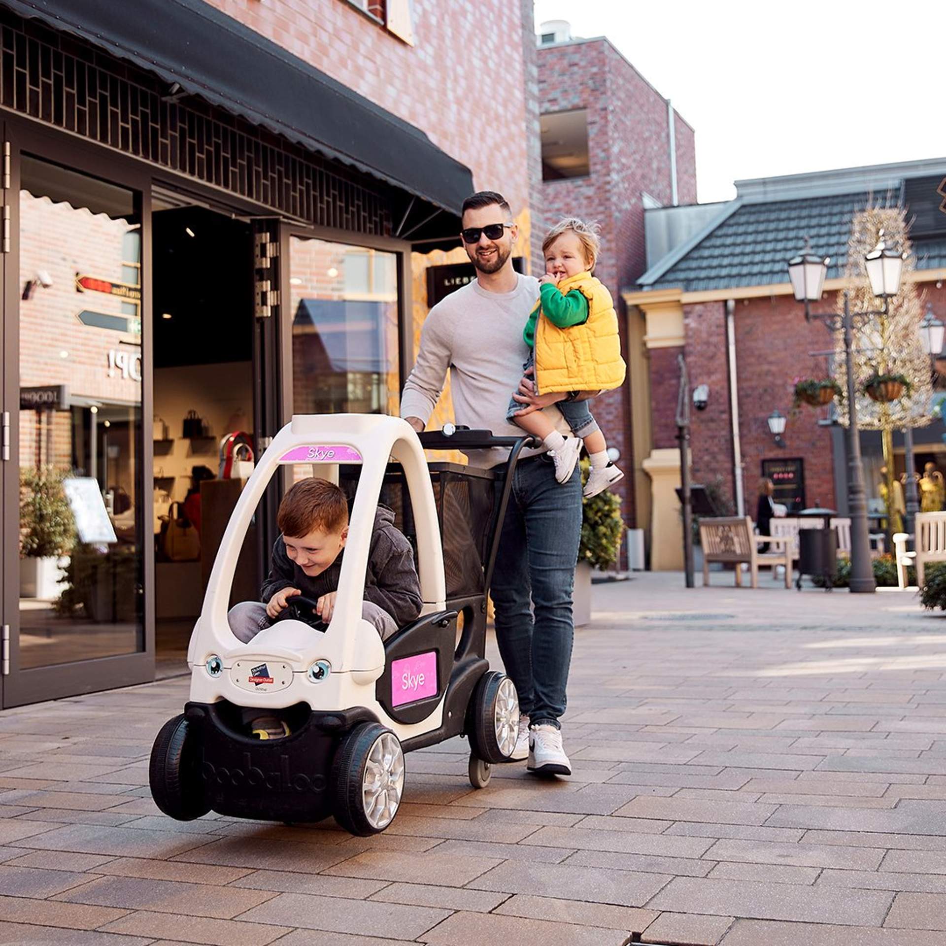 Happy family shopping