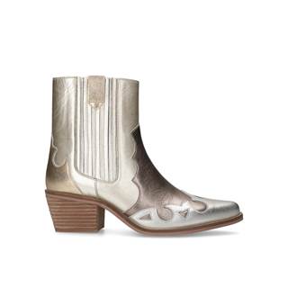 Outlet price €97.99, Silver Metallic Leather Cowboy Boots