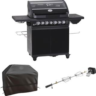 Gas BBQ Station MAGNUM Pro G4-S incl. cover and rotation grill skewer