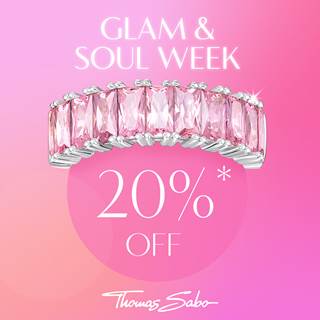 Celebrate the new season in style and enjoy 20% off THOMAS SABO jewellery, watches and eyewear. Terms and conditions apply, the promotion ends on 8th October 2023. 