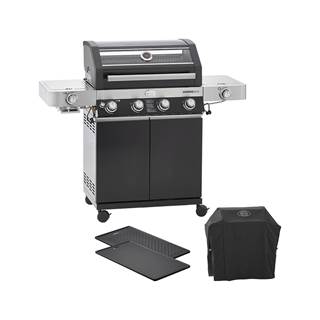 BBQ station VIDERO G4-S including cover, grill plate and delivery | RRP € 1188,90 | Outlet € 931,95