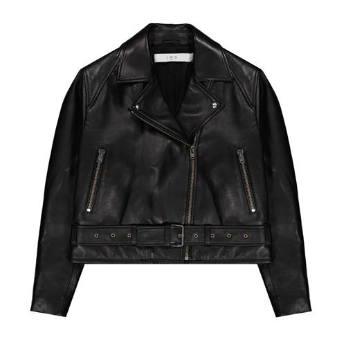 Leather jacket for women (black)