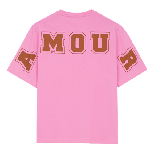 T-shirt "Amour" - roze & blauw