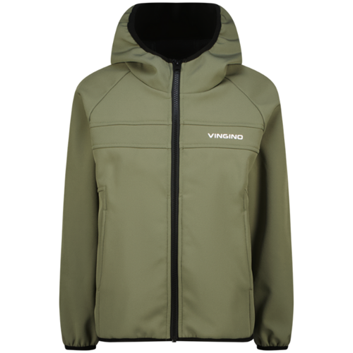 Jongens jas, blauw, donkerblauw, oranje en groen